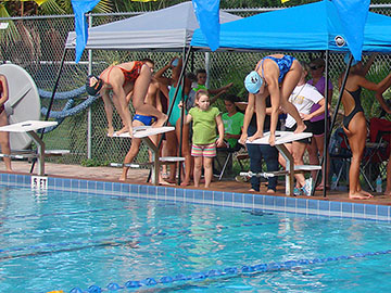 Swim team makes splash at first meet