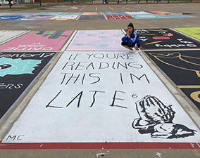 A trending Twitter photo of a senior in Dallas, TX  who painted her parking spot off a Drake album served as an inspiration to students who were excited to hear about the initial announcement. 