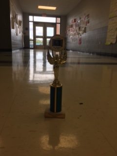 The trophy handed out to recipients of superiors and excellents. Most Hagerty students got either a superior or an excellent.