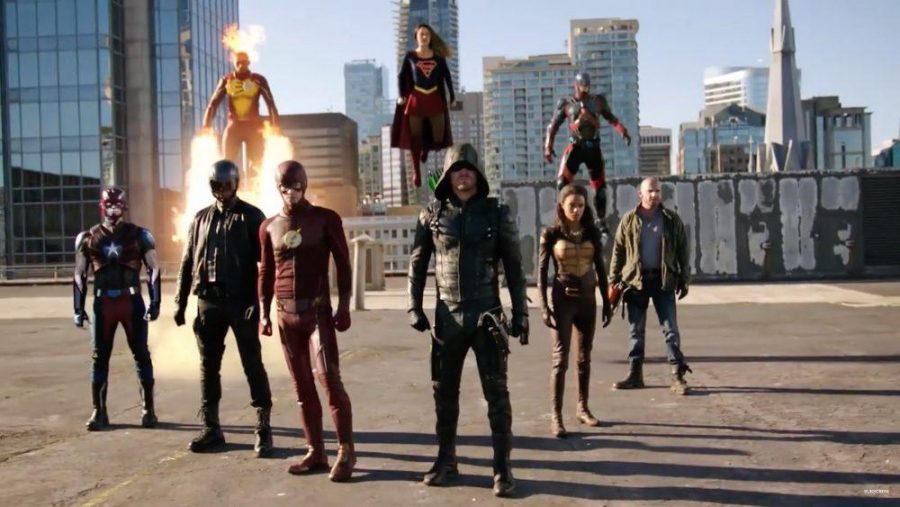 Many+heroes+of+the+Arrowverse+face+off+against+their+latest+foe+during+last+years+crossover+event.+%0ATop+%28Left+to+right%29%3A+Firestorm+%28Franz+Drameh%29%2C+Supergirl+%28Melissa+Benoist%29%2C+and+The+Atom+%28Brandon+Routh%29%0ABottom+%28Left+to+right%29%3A+Citizen+Steel+%28Nick+Zano%29%2C+Spartan+%28David+Ramsey%29%2C+The+Flash+%28Grant+Gustin%29%2C+The+Green+Arrow+%28Stephen+Amell%29%2C+Vixen+%28Maise+Richardson-Sellers%29%2C+and+Heatwave+%28Dominic+Purcell%29.