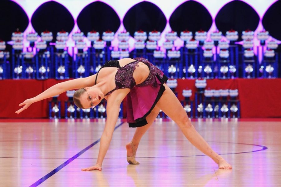 Smith strikes a pose during her solo. She was the third runner up at the MA dance competition.