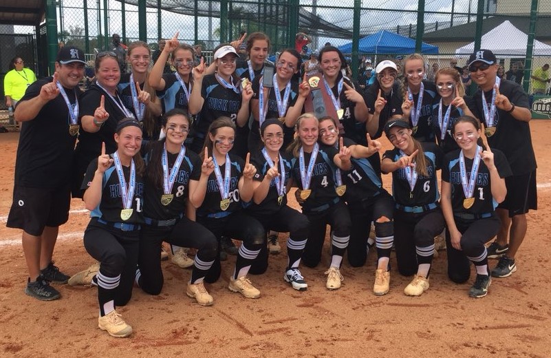 The+varsity+softball+team+shut+out+Oakleaf%2C+1-0%2C+to+earn+their+first+ever+state+title+on+May+24.