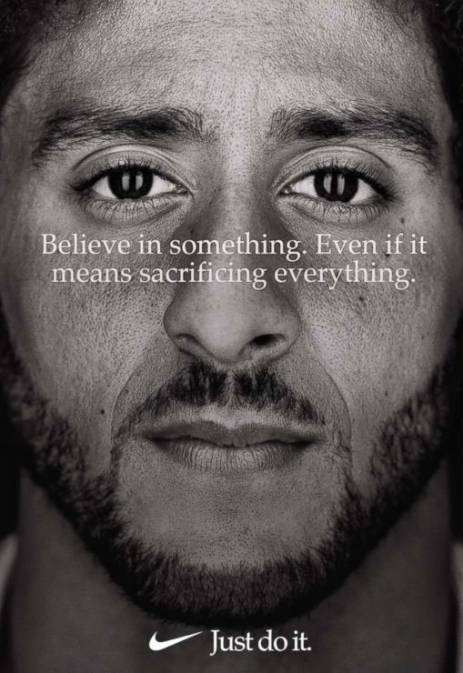 Colin Kaepernick is one of the feature athletes in Nikes latest Just Do It campaign.