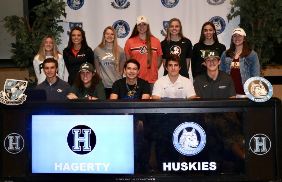 All twelve athletes after the signing ceremony.