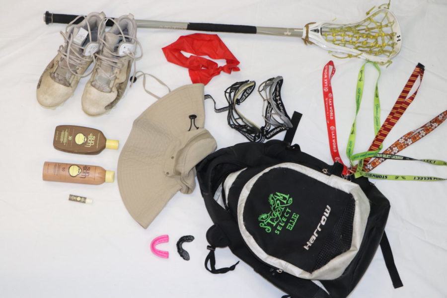 The+equipment+bag+for+sophomore+Ellie+Wilkins%2C+who+is+on+the+varsity+girls+lacrosse+team.