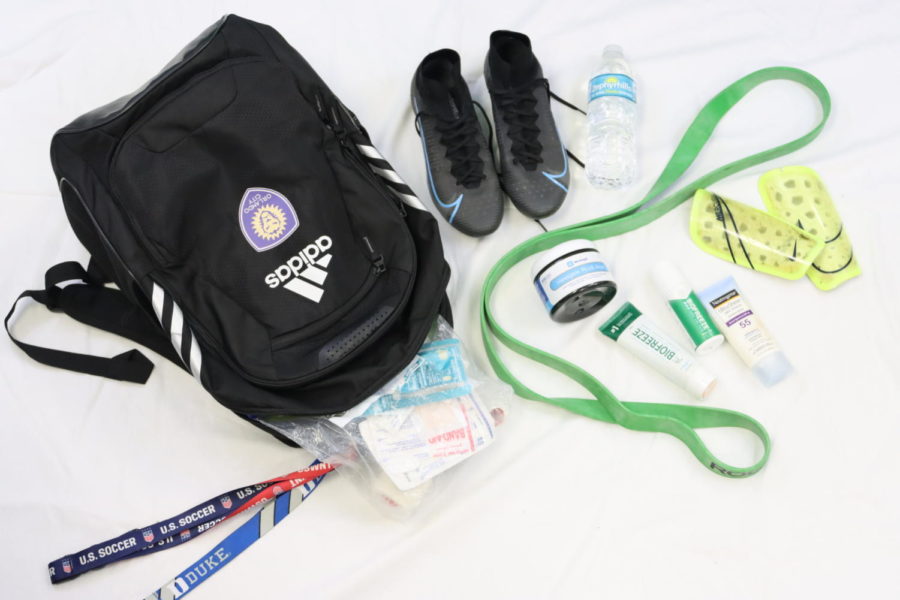 The+equipment+bag+for+freshman+Valeria+Romero%2C+who+is+on+the+varsity+girls+soccer+team.