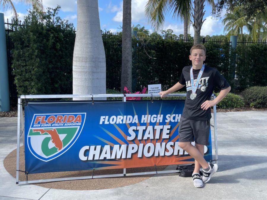 Stasik finishes 5th at the FHSAA State Diving Championships. He was the only student at Hagerty to place. 