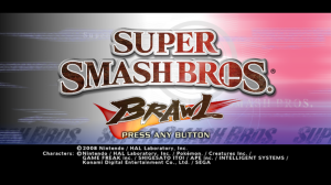 Smash Bros. Brawl's start screen