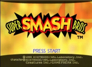 Smash 64 start screen