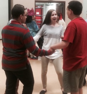 JOOI club members dance with the attendees at the Oct. 9 costume themed Sunshine Dance.