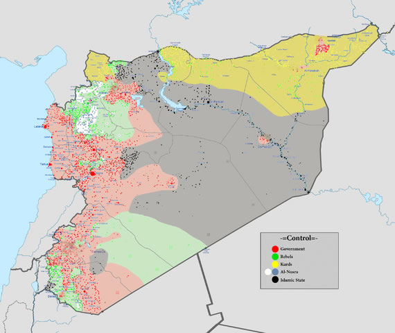A glimpse at the various factions at war in Syria.