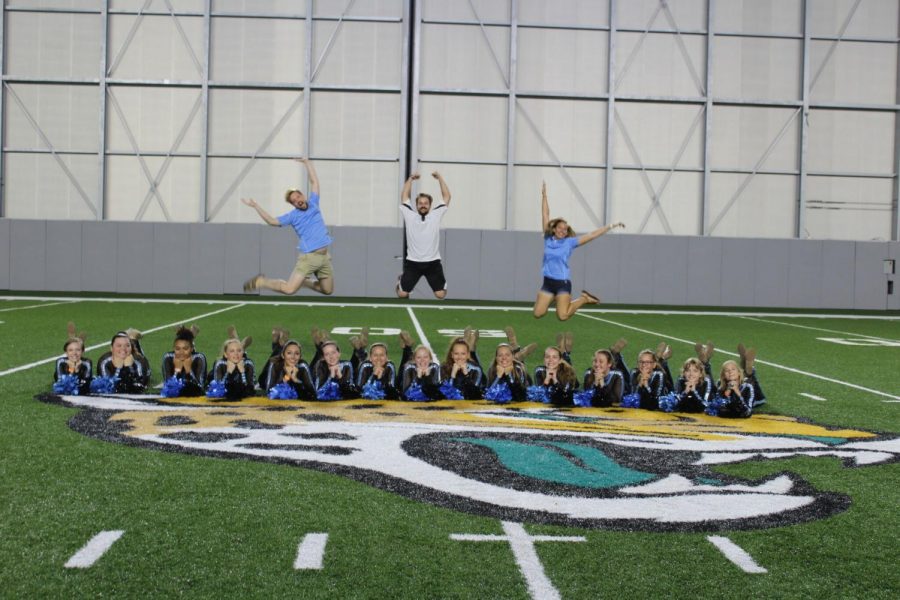 On Aug. 25, the colorguard team goes to perform at the Jaguars and Falcons NFL game.