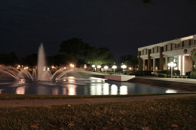 The University of Central Florida reflecting pond is an iconic landmark on campus.