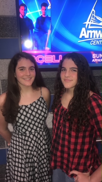 Brooke (right) and Haley (left) White attend a Michael Bublé concert at the Amway Center.
