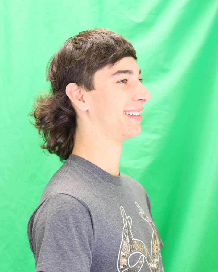 Trey Terrill chose to get his mullet with his friend group. he expects to keep it at least until he graduates, contemplating joining the armed forces, which would require him to cut it.