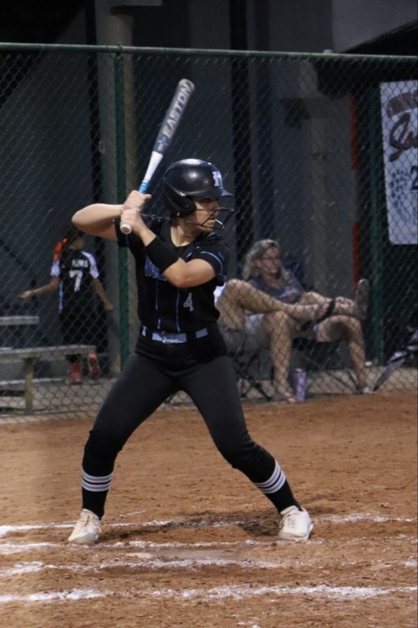 Addison Orr steps up to bat at game against Lake Mary. The team won 2-0.