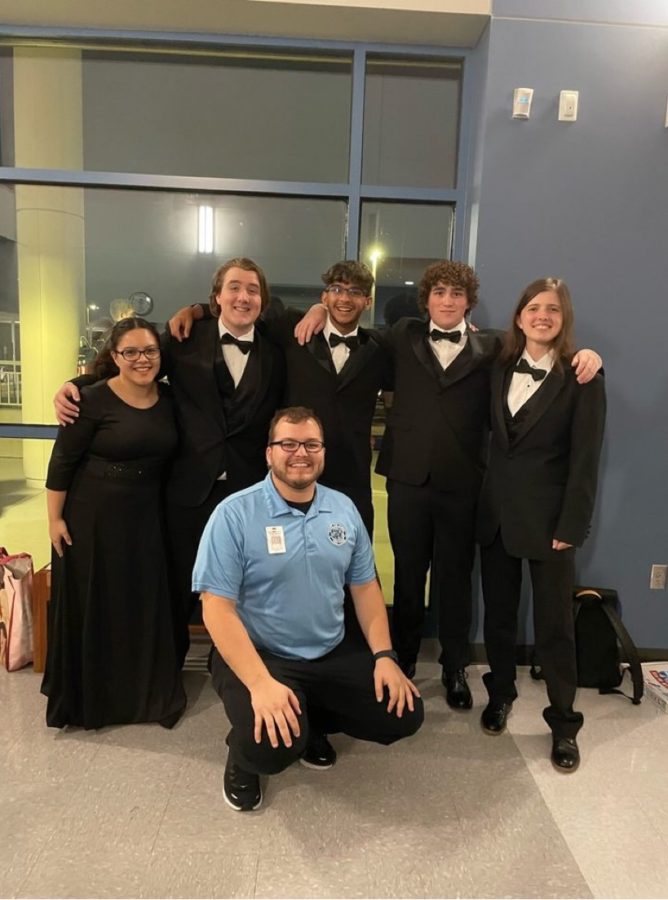 Chorus students attend All-County. This was an opportunity for them to learn from college professors and work with other schools to improve their skills. 