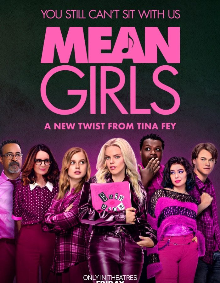 One of the posters for the Mean Girls (2024) musical movie adaptation. The movie featured ten songs, instead of the original 21 that the musical has.