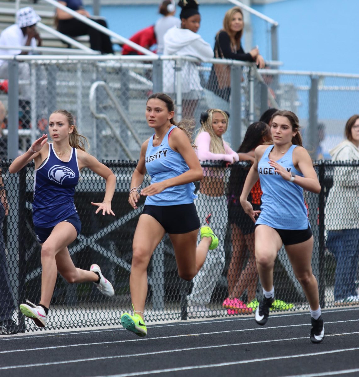 Sophomore Zoe Nowaak completes her sprint at the regional final at UNF. States will also be held at UNF on May 18.