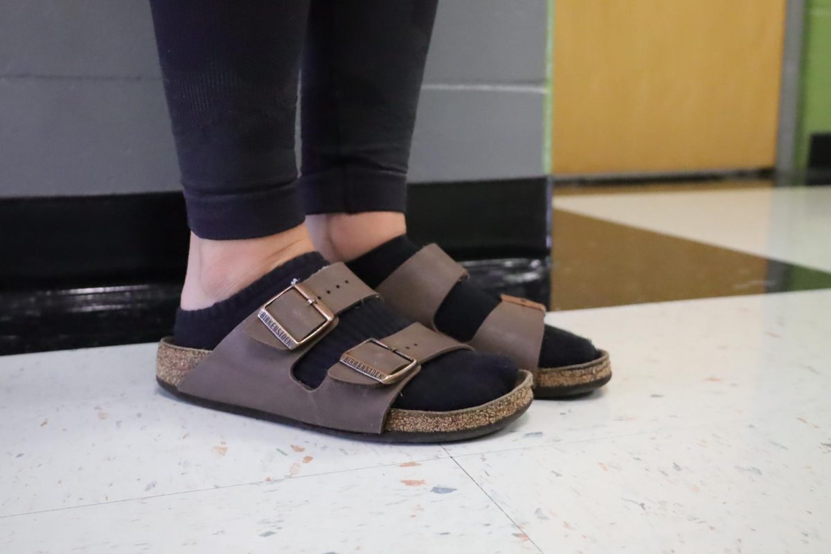 Birkenstock sandals have recently come up in the past year and worn by students around campus. They have gained popularity rapidly as a whole.
