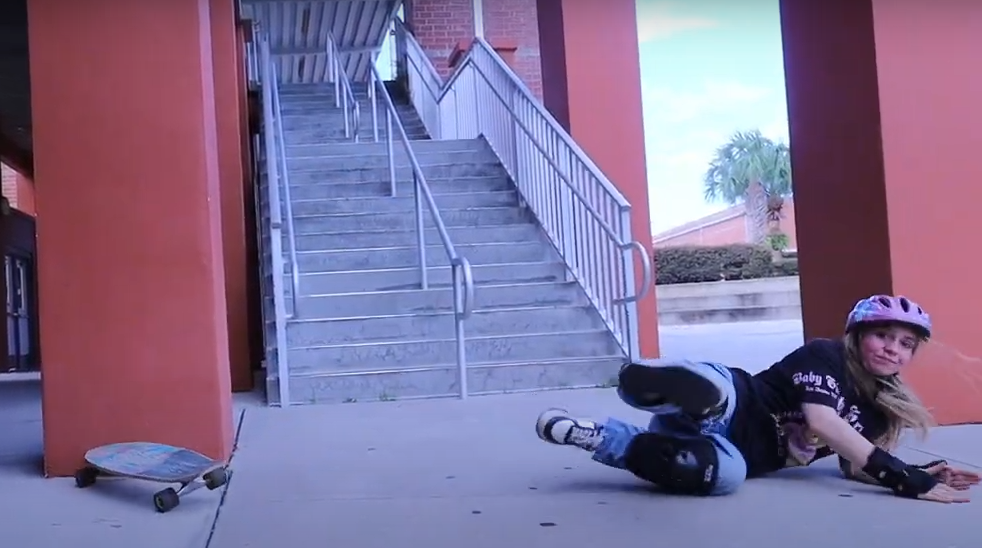 Holly Smyers tries skateboarding for the first time in Episode 1 of Holly Tries It!