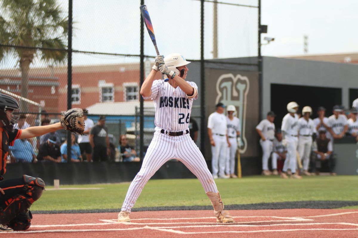 Brandon Levy preparing to hit.