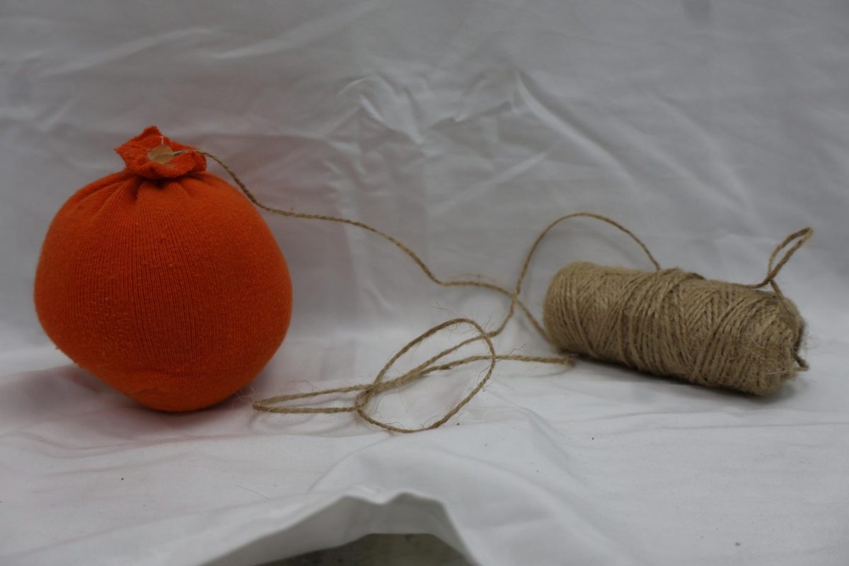 String attached to the pumpkin.