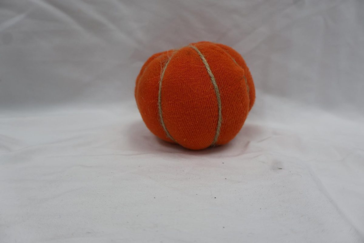 The beginnings of a pumpkin shape!