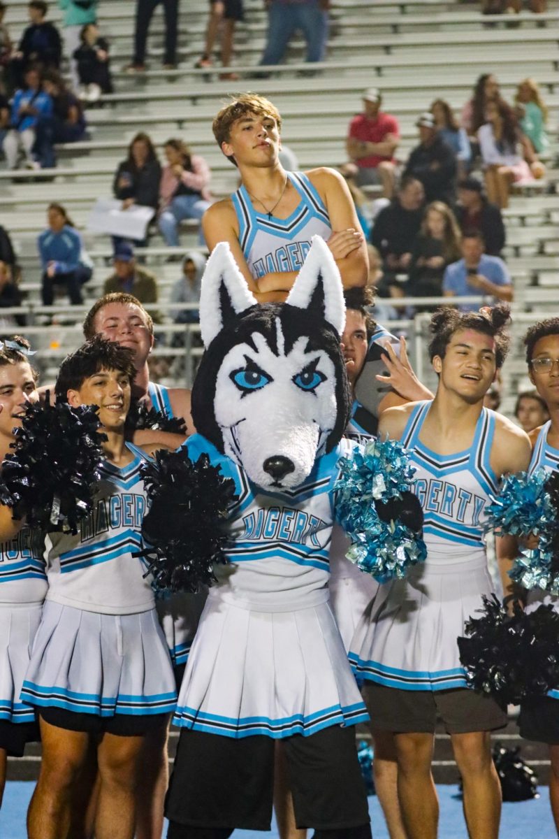 Avalanche appears in his cheerleading uniform and helps the senior and junior boys cheer on the girls. 