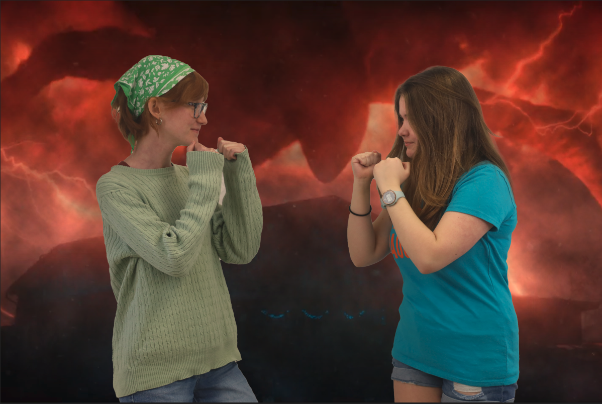 Tess Frey and Chloe Snyder square up in a battle of the minds. Is "Stranger Things" season 5 a great conclusion or a giant disappointment? Photo illustration by Tess Frey.