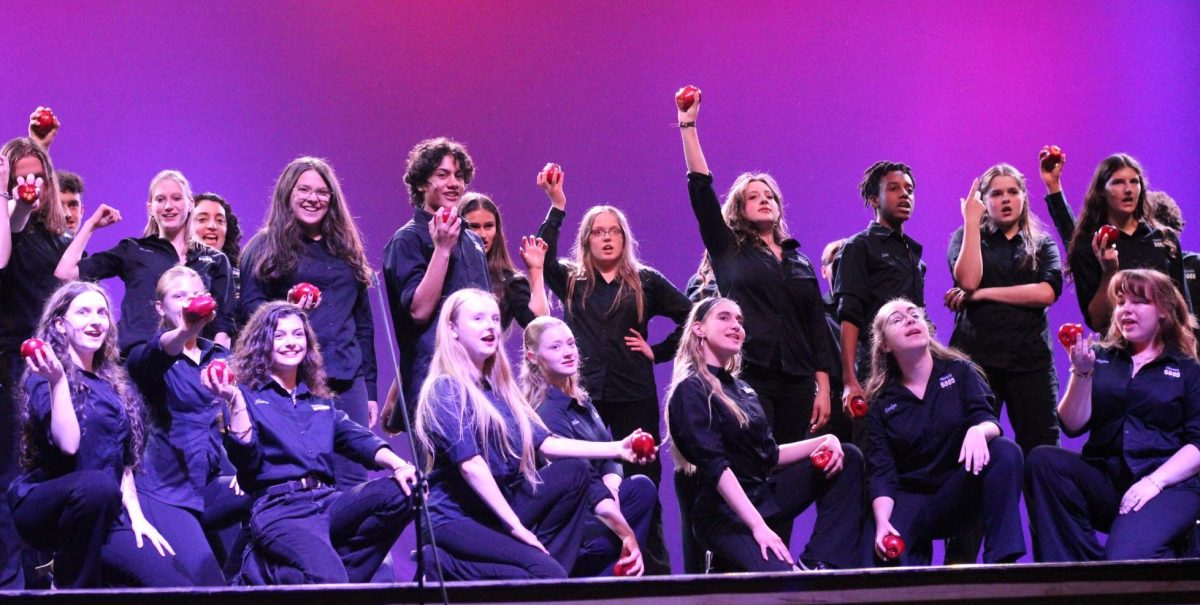 Thespians perform at the Cabaret. This is the Thespians' last event of the year (Photo by Jiana Velez).