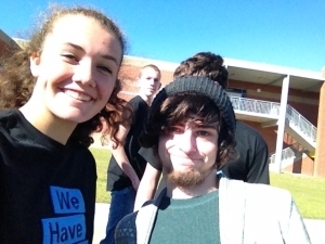 Junior Ben Sorkin and sophomore Sophie Hill snap a selfie to commemorate the end of the fall semester.